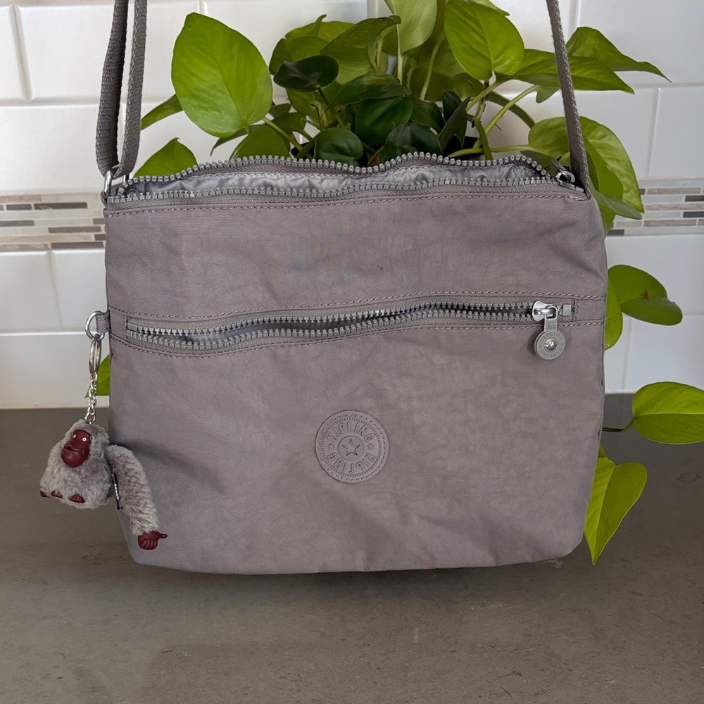 Kipling Light Gray Crossbody Bag